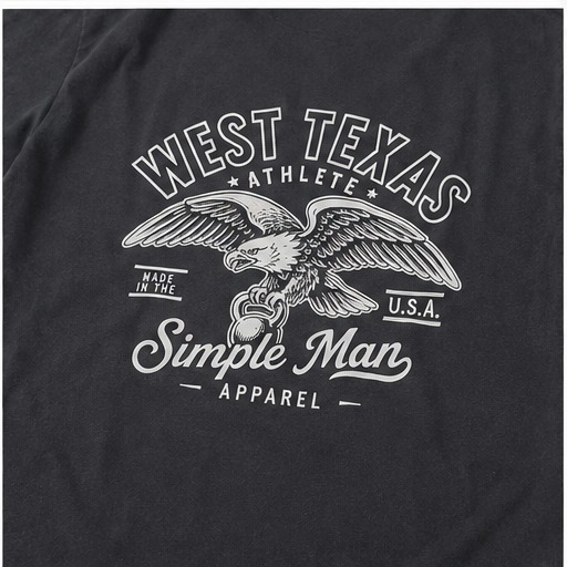 Eagle & Kettlebell Tee — print detail close-up